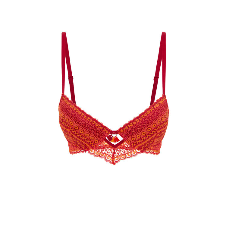 Colorlaciz orangey-red push-up bra Colorlaciz orangey-red push-up bra;