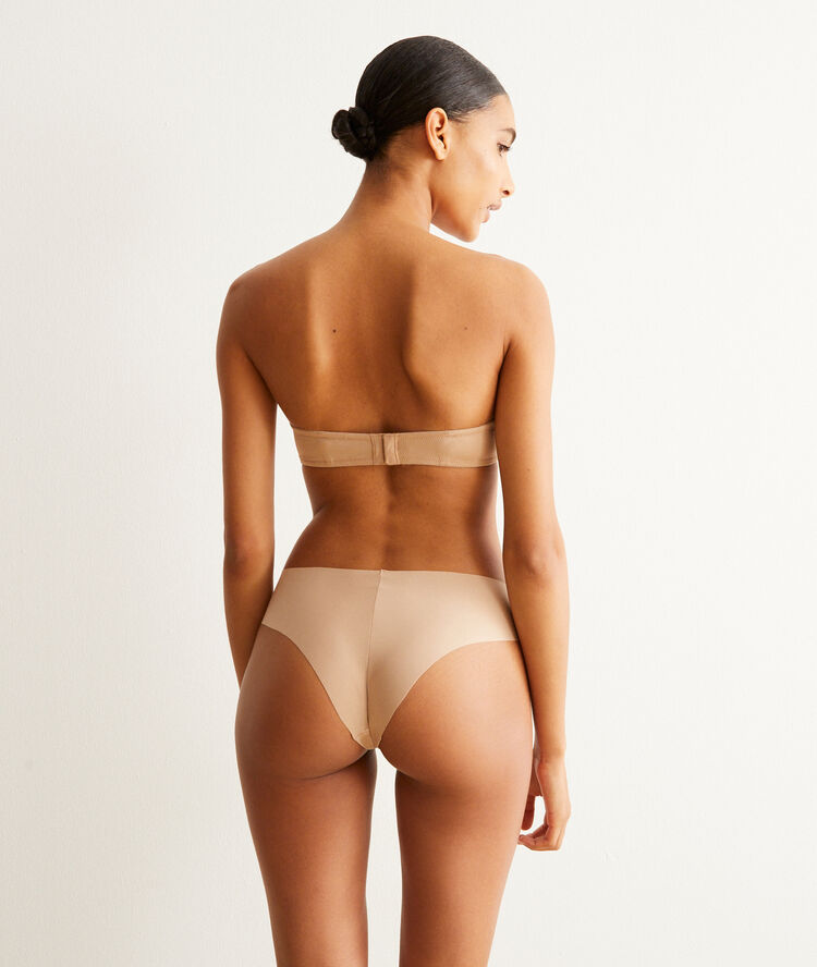 Microfibre bandeau bra - nude nude.
