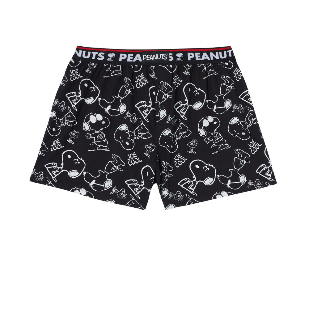 Boxers with snoopy pattern - black black.