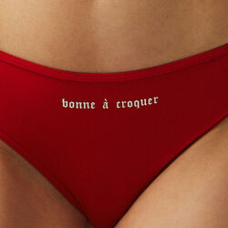 microfibre panties with "Bonne à croquer" print;