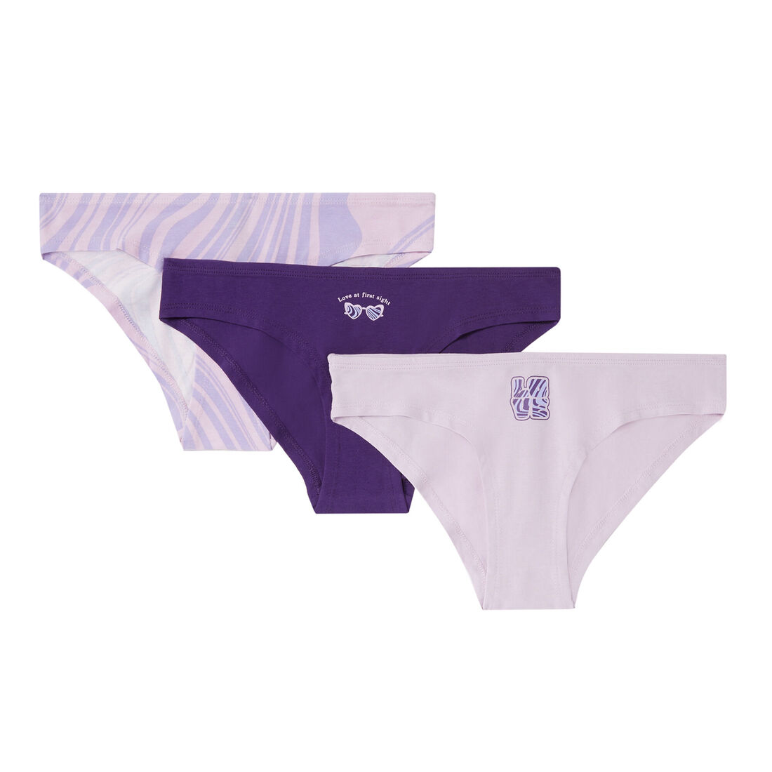lot de 3 culottes mood violet;