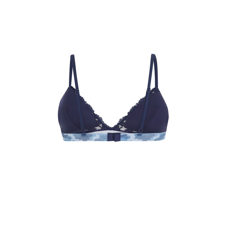 Coloramadiz camo detail triangle lace bra powder pink.