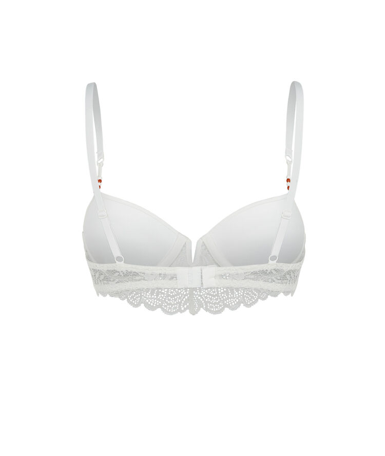Push-up bra - white white.