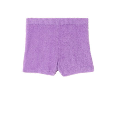 fleece shorts - purple;