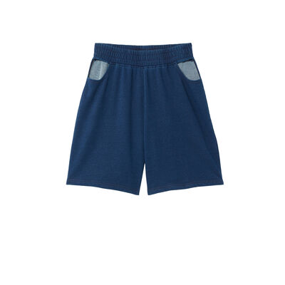 shorts with openwork hips - blue;