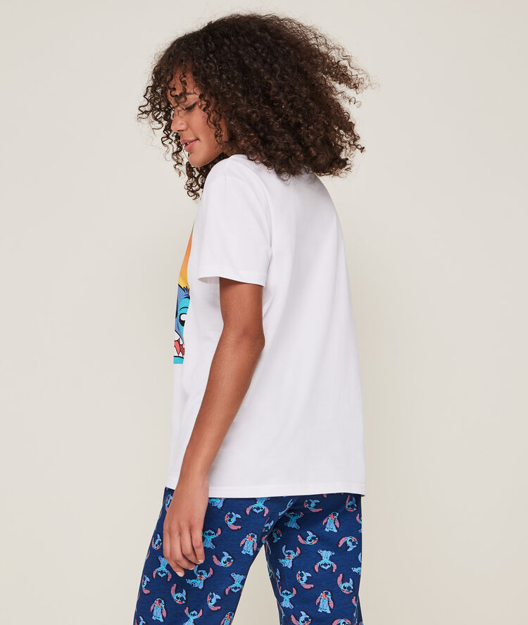 Stitchnuagiz stitch print pants blue.