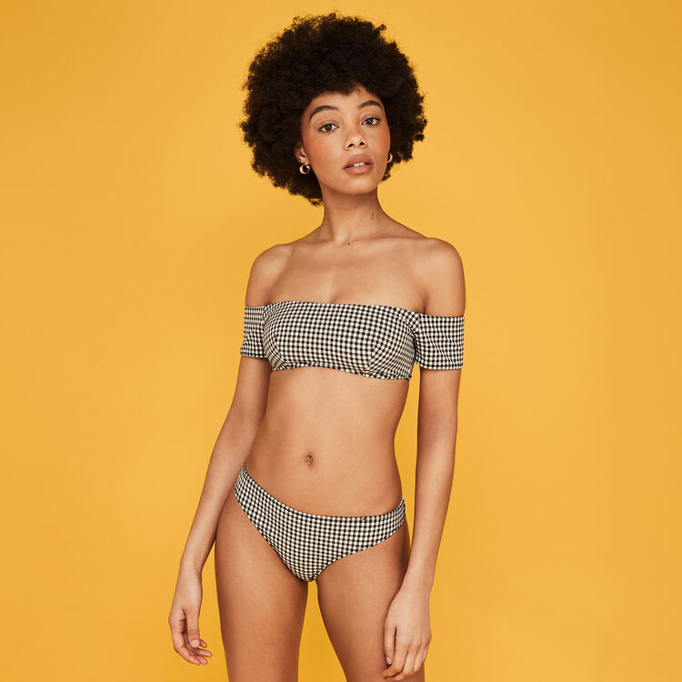 Schwarzes, schulterfreies bikini-oberteil victoriz black.