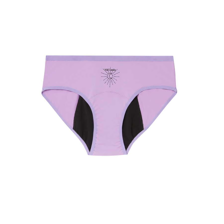 period pants with moon pattern  - lilac;
