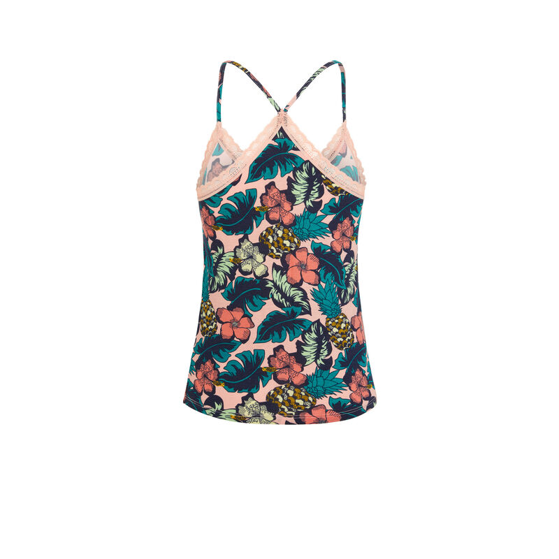 Floral print top - salmon pink Floral print top - salmon pink;