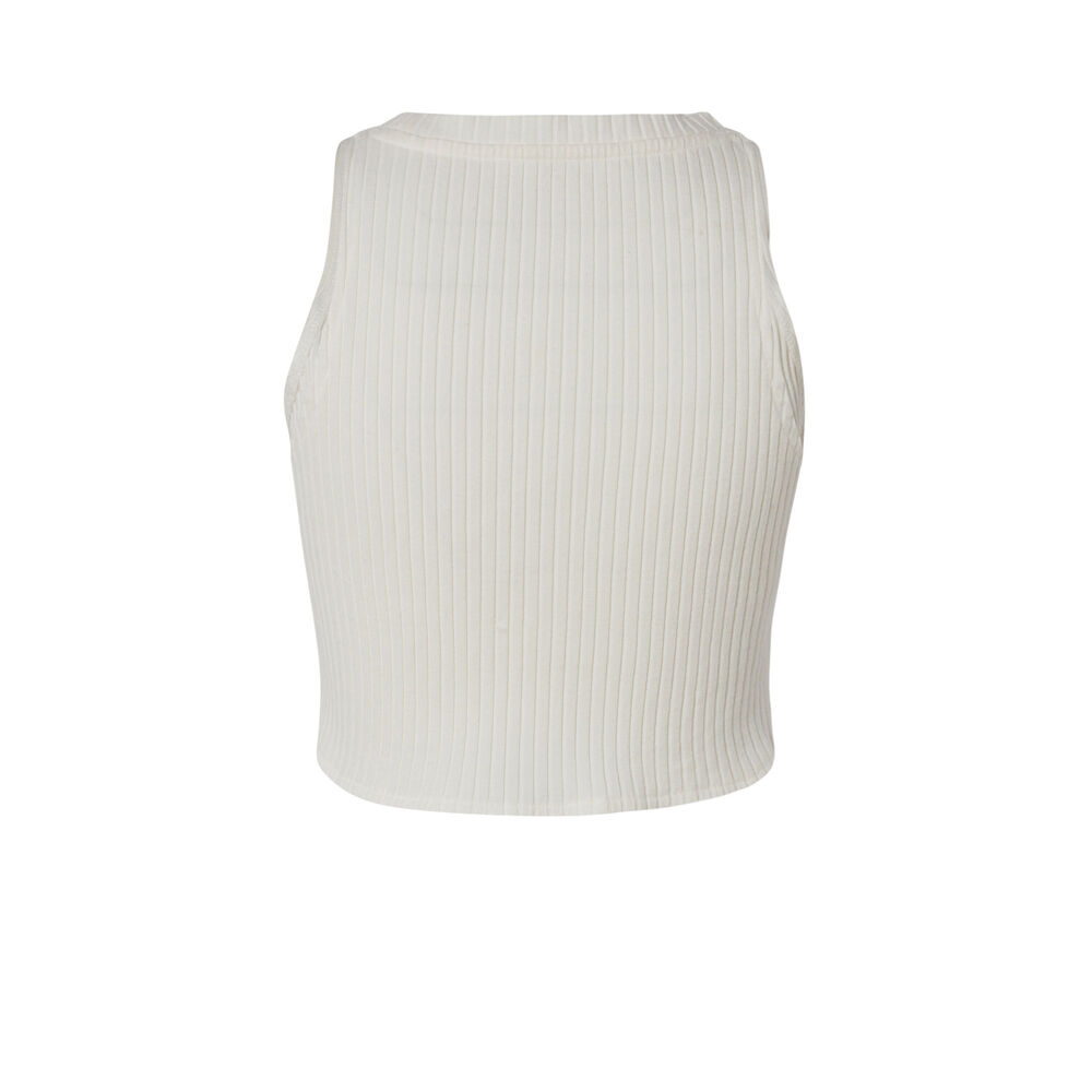 Wrap effect crop top -white white.