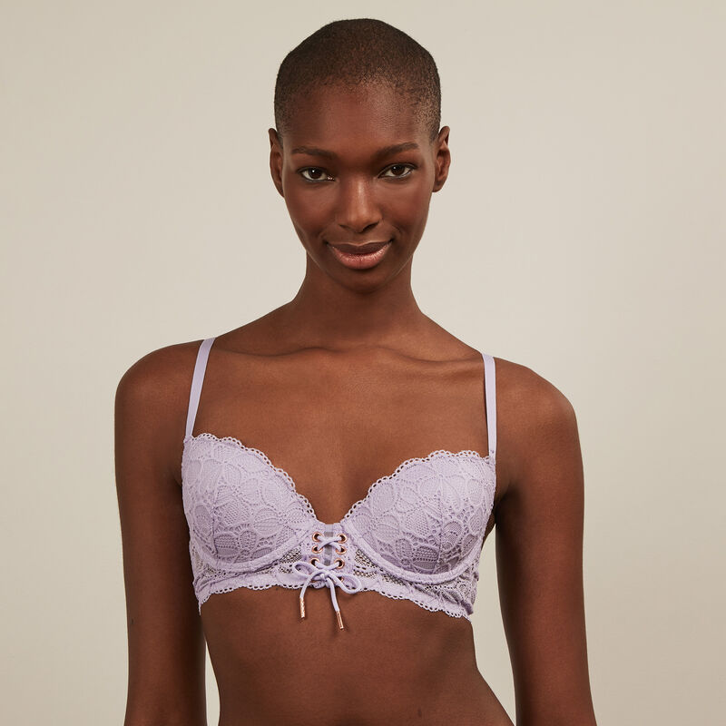 lace padded bra - lilac lace padded bra - lilac ;