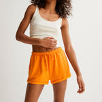 plain shorts with drawstring detail  - orange