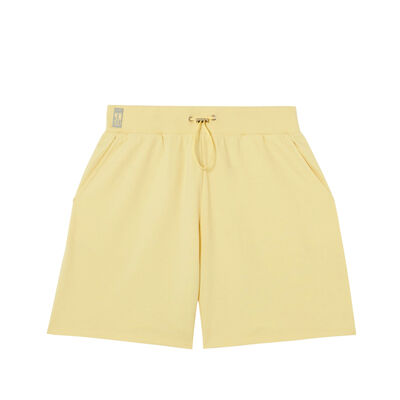 long sports shorts - pastel yellow;