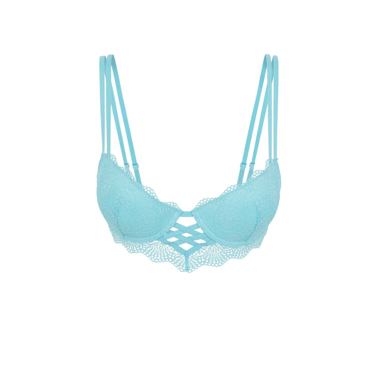 Totoiz sky blue push-up bustier bra Totoiz sky blue push-up bustier bra;