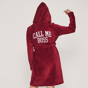 Polarowy szlafrok z kapturem chatpeigniz;