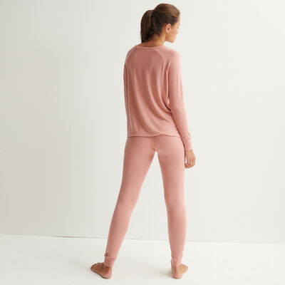 knit trousers - nude pink;
