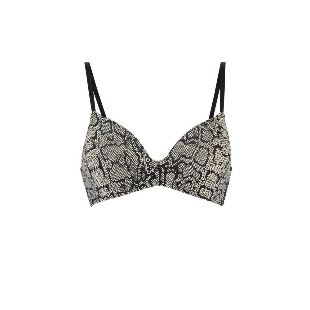 Non-wired padded bra - black black.