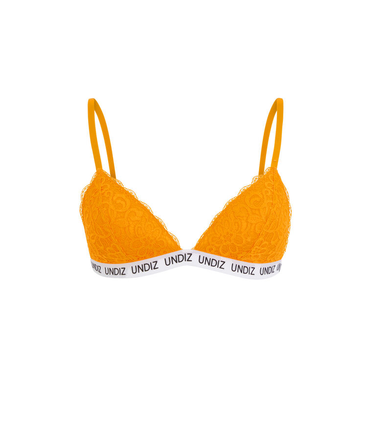 Secretiz laciz saffron triangle bra orange.