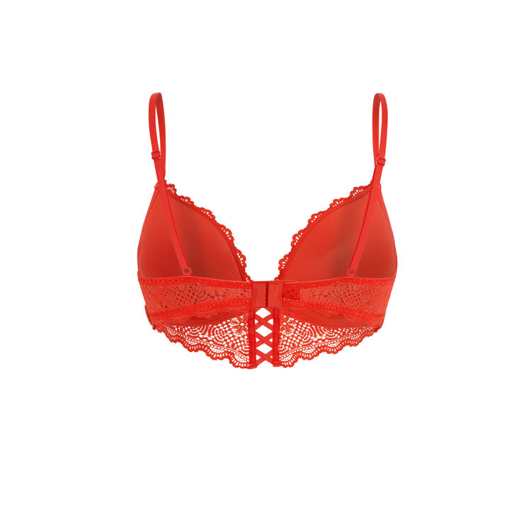 Mahaliz red push-up bustier bra red.
