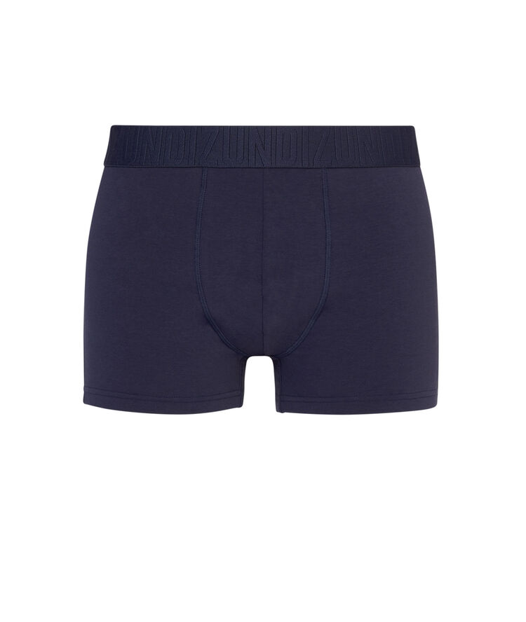 Cotton boxers with slogan - dark blue dark blue.
