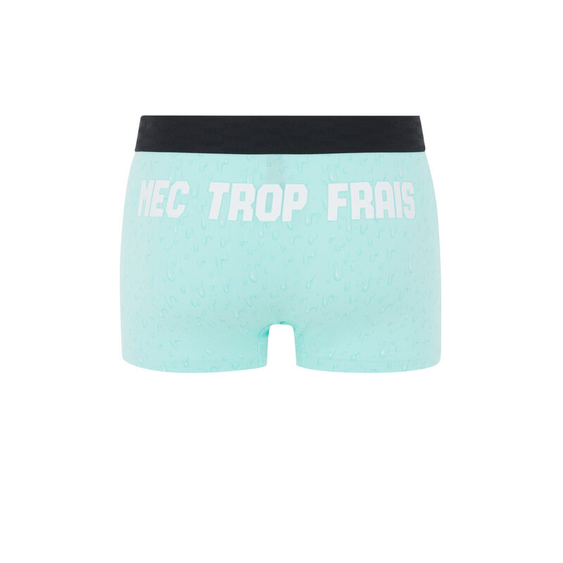 Cotton boxers with slogan - light blue Cotton boxers with slogan - light blue;