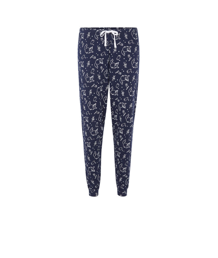 Trousers with cinderella trademark pattern navy blue.