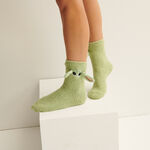 baby yoda socks with 3D ears - matcha green