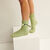 baby yoda socks with 3D ears - matcha green;