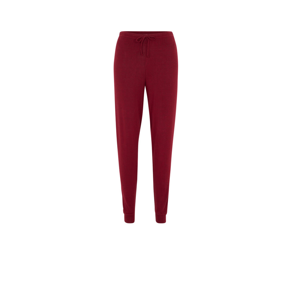 Quodiz brushed fleece pants burgundy.