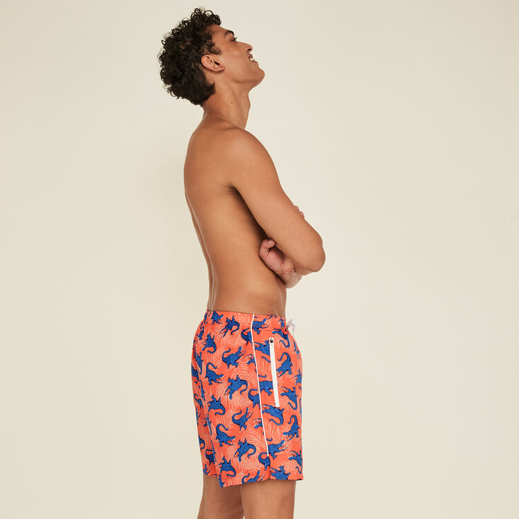 Crocodiliz coral swim shorts pink.