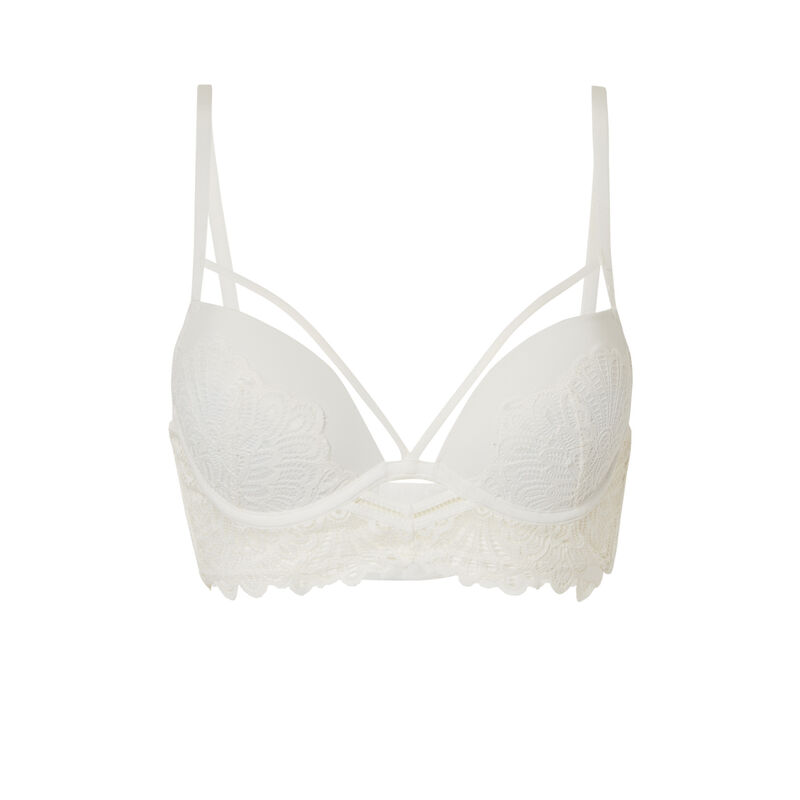 Crossover strap push-up bra - off-white Crossover strap push-up bra - off-white;