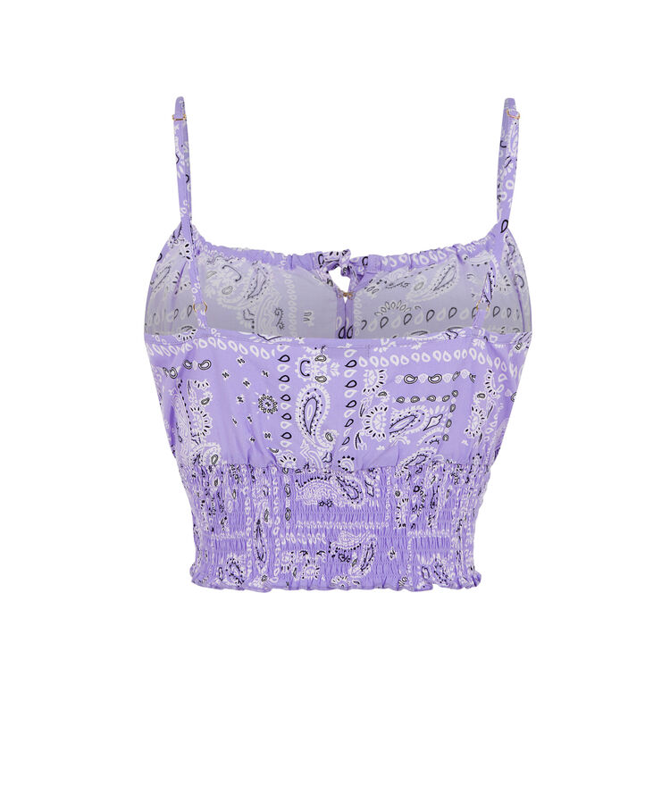 Top and bandanna print scrunchie - lilac lilac.