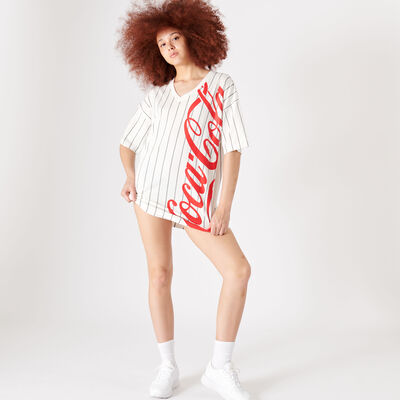 Long striped Coca-Cola t-shirt;