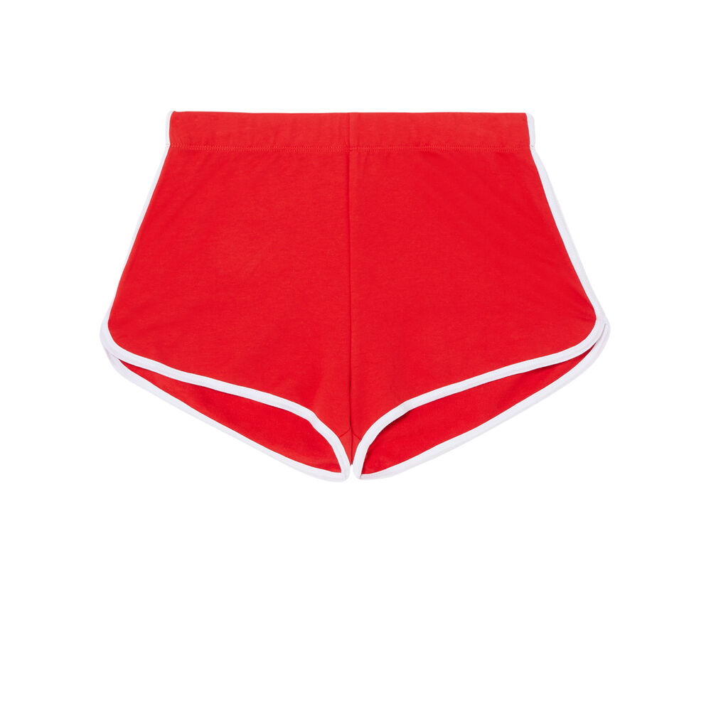Small booty print shorts - red red.