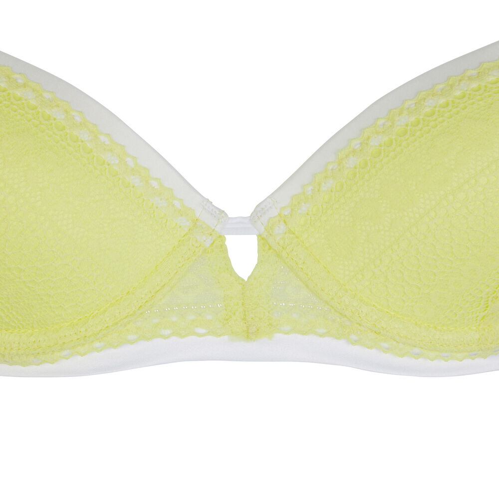 Lace amplifier bra - yellow yellow.