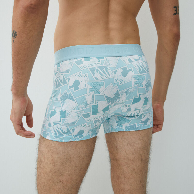 microfibre boxer shorts with comics pattern;
