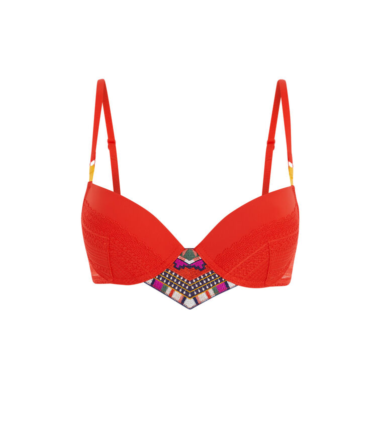 Valliz red push-up bra red.