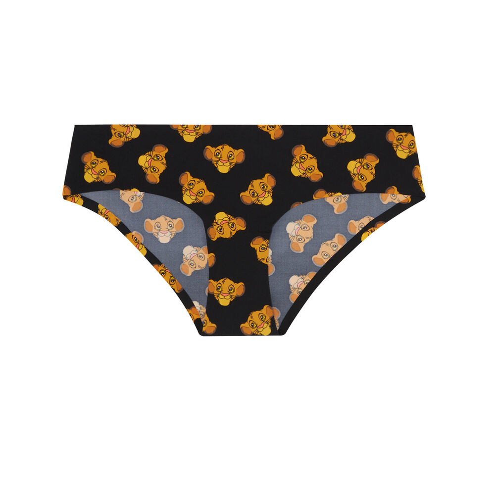 Simba print shorty - black black.