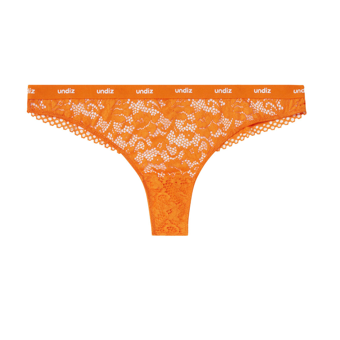 plain lace tanga briefs - orange;