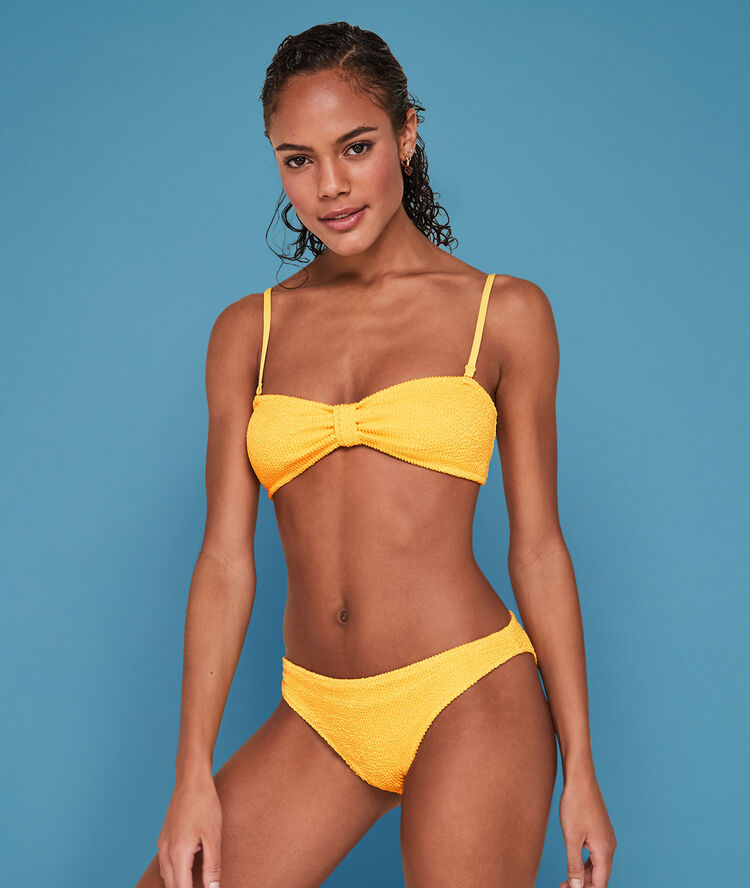 Fullmooniz knicker-style swimsuit bottoms red.