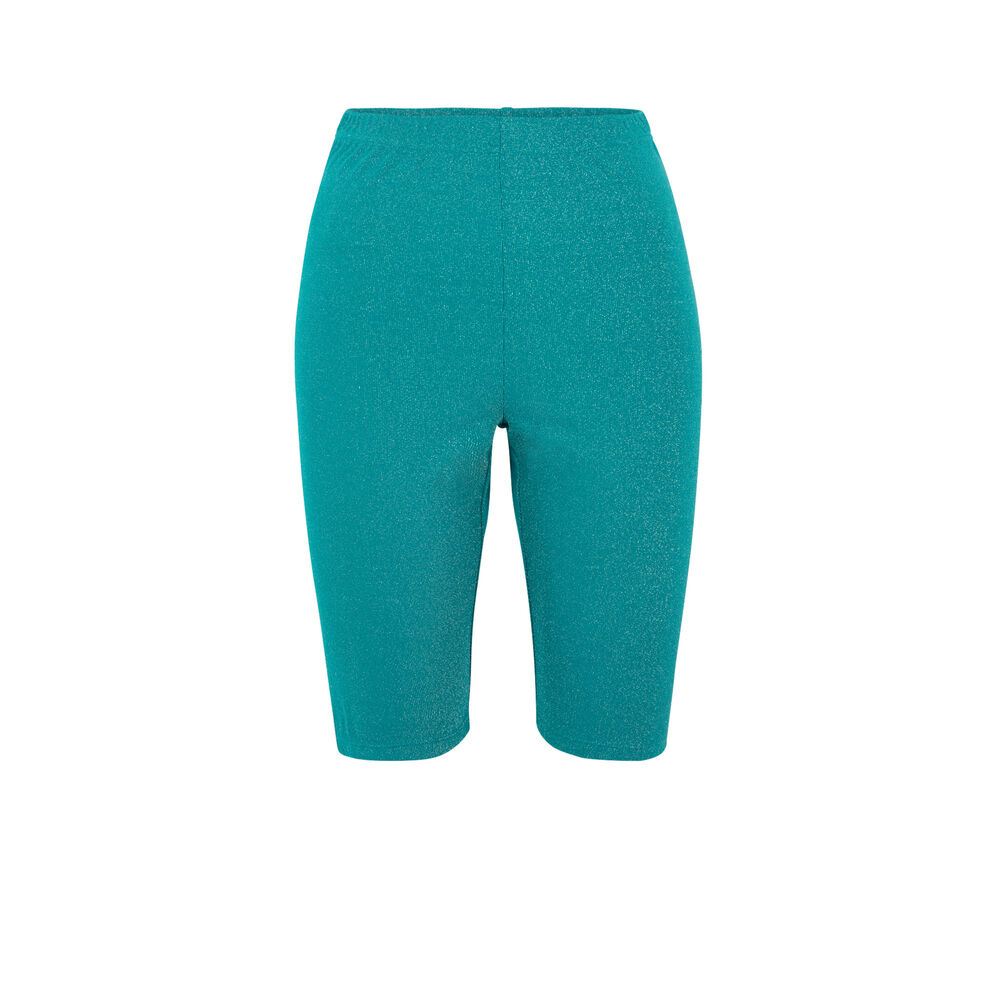 Cycling shorts with metallic thread - green green.