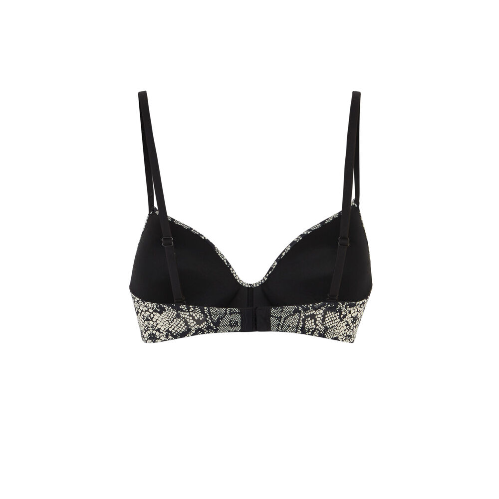 Non-wired padded bra - black black.