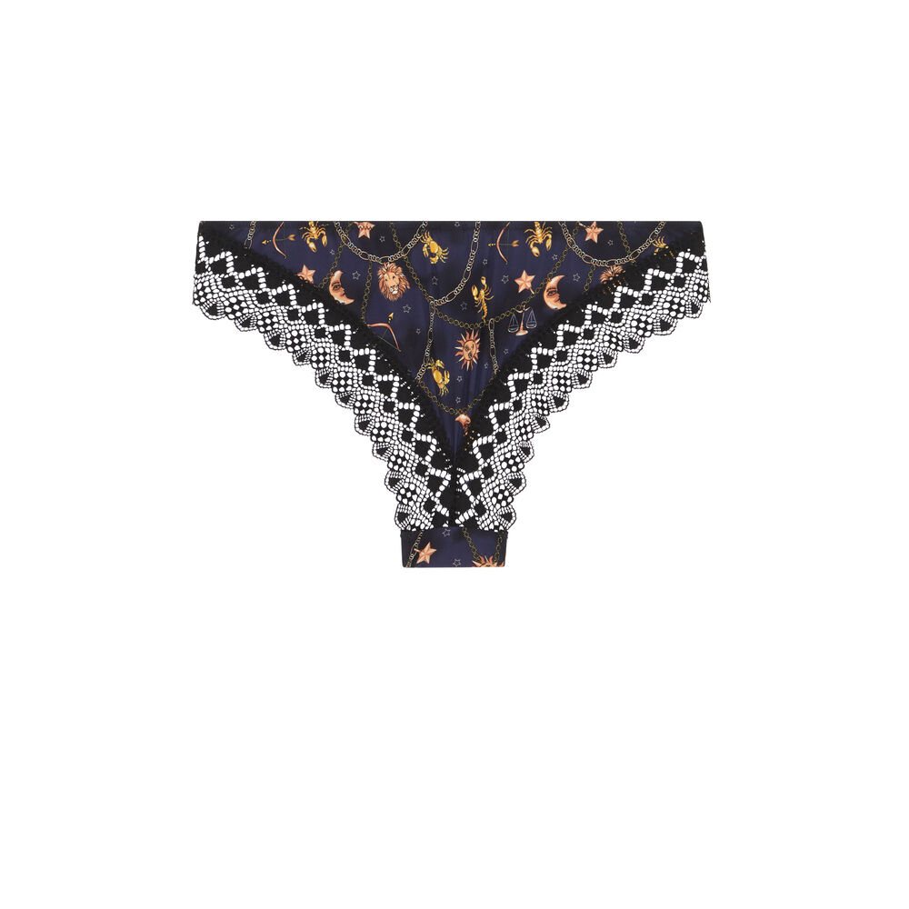 Astro print briefs - black black.