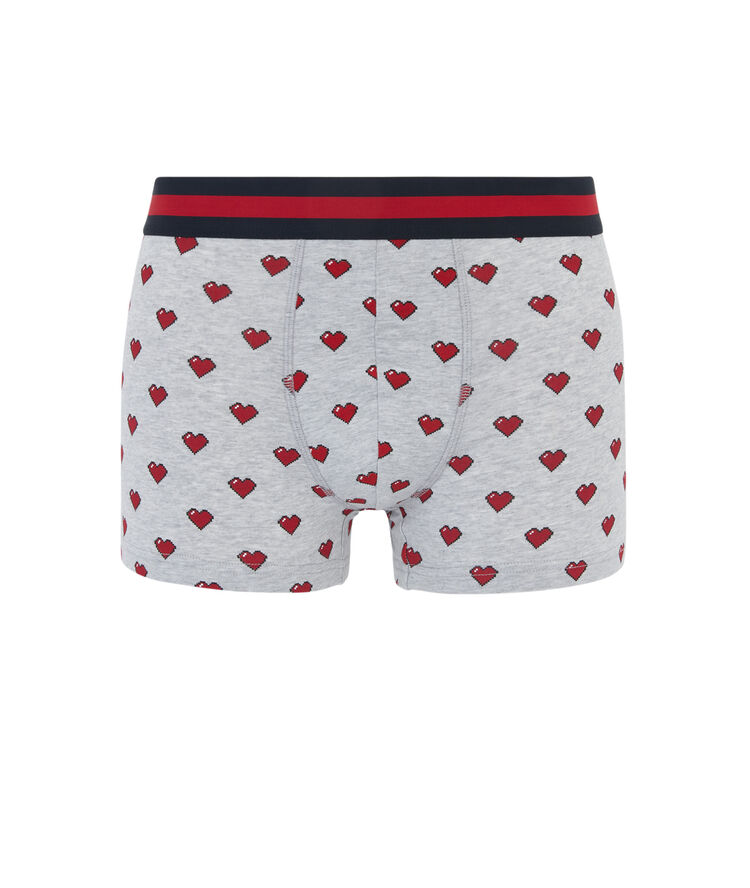 Grandegueuliz heart print cotton boxers grey.