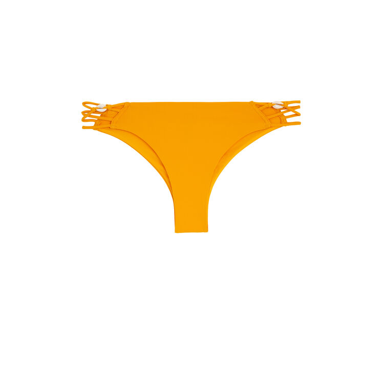 Pachucaniz saffron bikini bottoms orange.