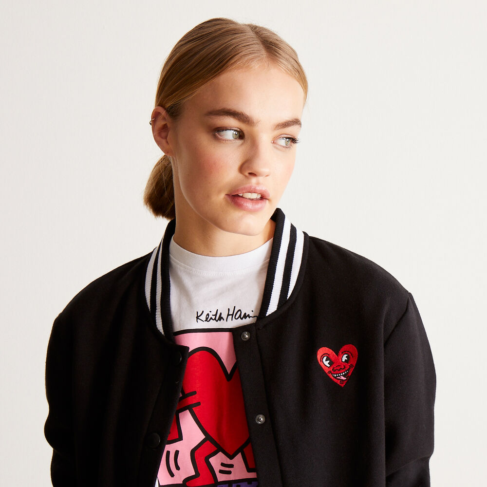 Keith haring heart vest - black black.