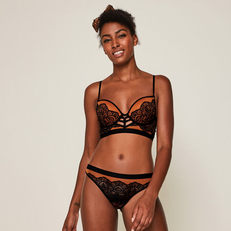 Soutien-gorge bustier push tulle/dentelle vivianiz;