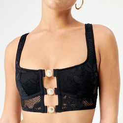 lace bustier with 3 buttons