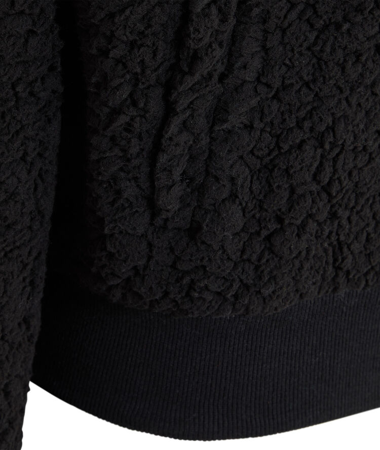 Sherpaliz zip fleece jacket black.