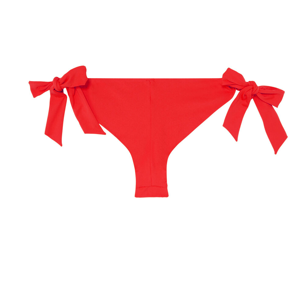 Tanga tie bikini bottoms - red red.